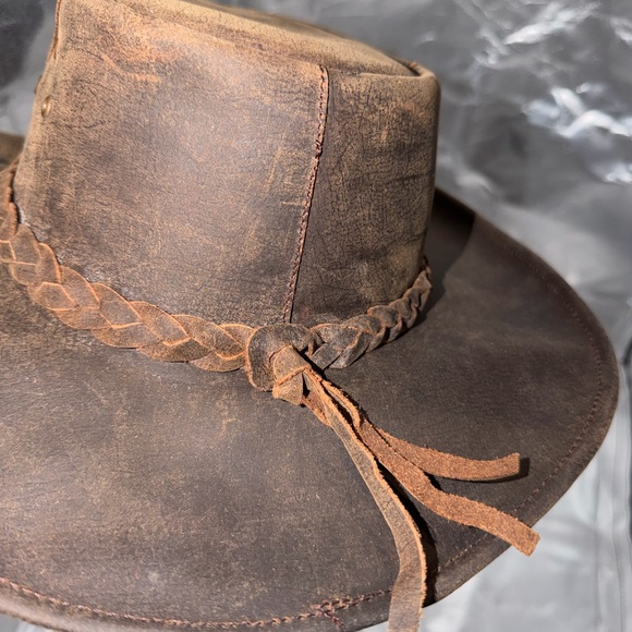 KAKADU TRADERS AUSTRALIA Brown Leather Western Hat - Picture 7 of 9